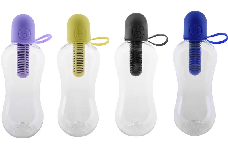 Bobble Classic Water Bottle, Filtered Water, BPA-Free Reusable Bottle, Soft Touch Carry Cap with Replaceable Carbon Filter for Sustainable Water and Hydration 18.5 oz - 2 Pack (Black) - Image 3